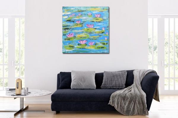Abstract landscapes water lilies original works - 1421